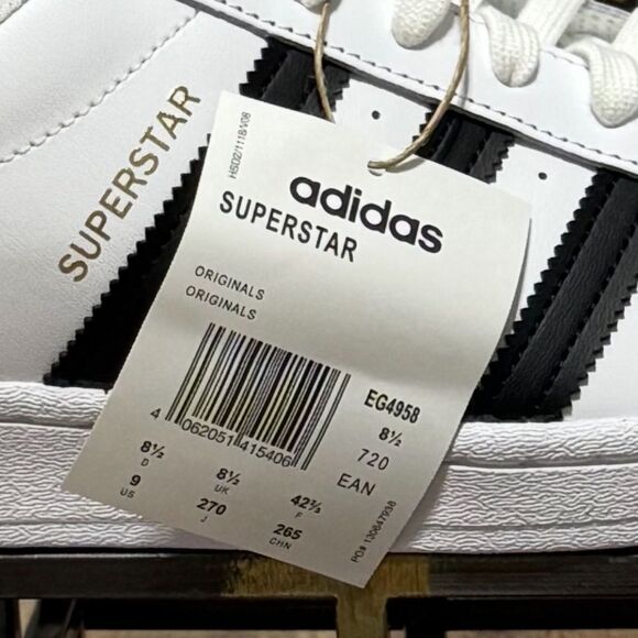 ADIDAS SUPERSTAR ADV SHOES W GOLD TREFOIL LOGO NWT - Picture 13 of 13